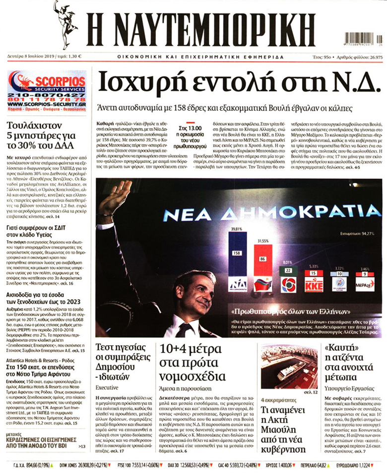 Τα πρωτοσέλιδα των εφημερίδων για το εκλογικό αποτέλεσμα – News.gr