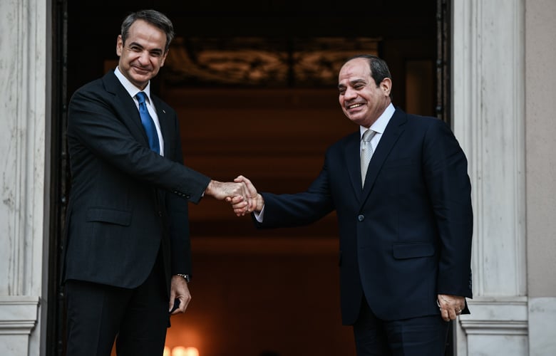 In Athens, Egyptian President Abdel Fatah al-Sisi-Meeting with Mitsotakis for energy, migration, education and culture