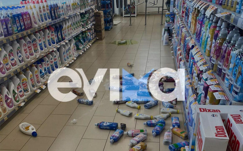 Ανησυχία στην Εύβοια μετά τον σεισμό των 5,2 Ρίχτερ – Δείτε εικόνες από σχολεία και σούπερ μάρκετ στο Μαντούδι