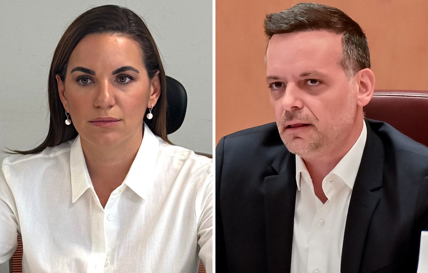 Olga Kefalogiannis according to Duke: Instead of taking responsibility for graffiti against Israel, he makes cheap propaganda
