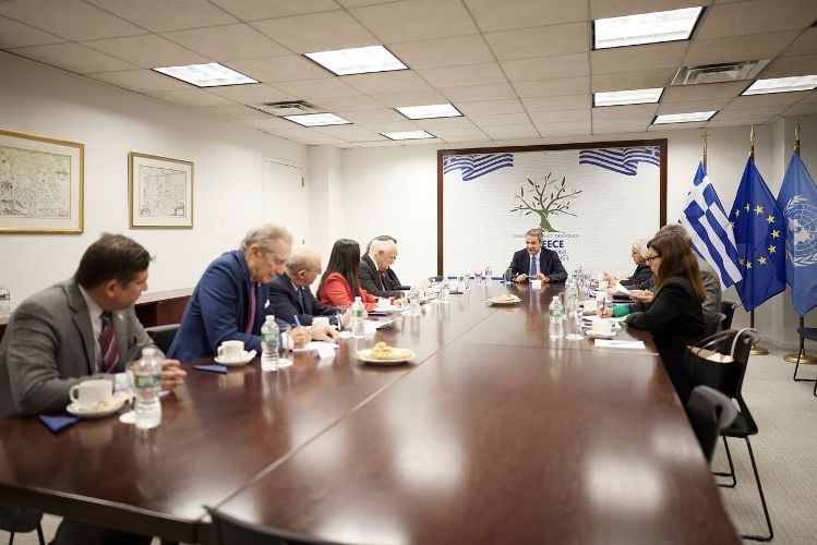 Meetings by Kyriakos Mitsotakis with representatives of American Jewish organizations