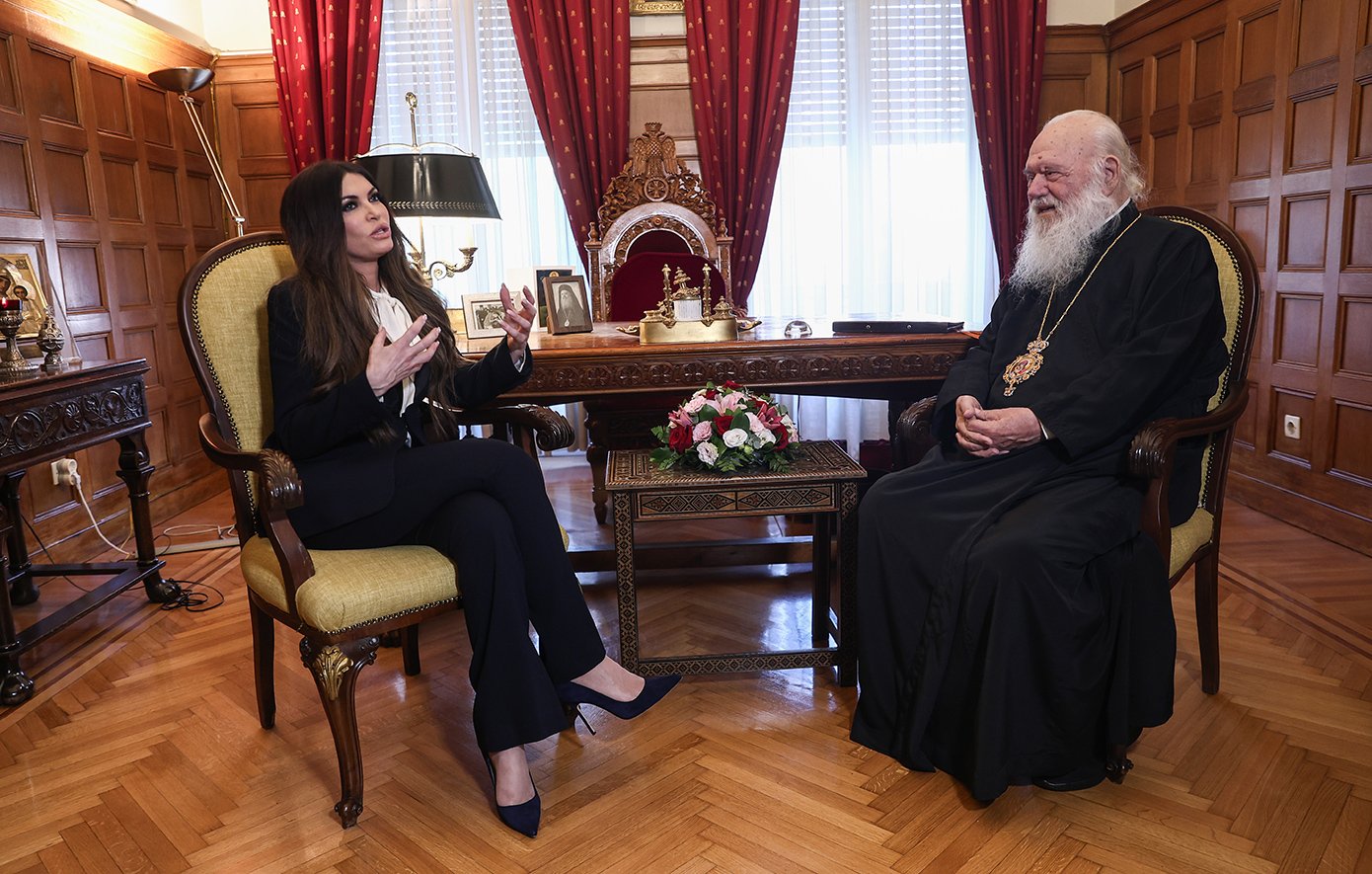 Kimberly Guilfoyle meets Archbishop Jerome: ‘It’s wonderful to meet you’